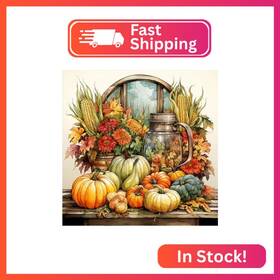 Cs136 Acudotr Diamond Painting Kits For Adults 5d Diy Pumpkin Art Be