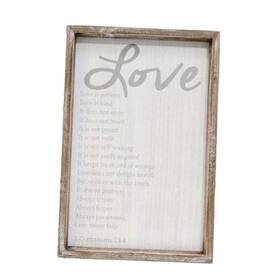 19111 Adams & Co. 844796083317 Adams&co 11 Inch X 16 1.5 Wooden Sign Brown And White-