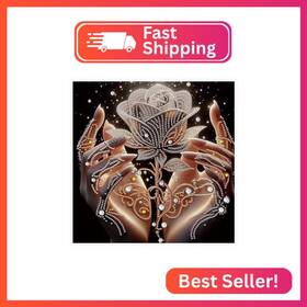 At975 Aiyuanzsh 5d Special Shaped Diamond Painting Kit - The Rose In Hand Design Uniq