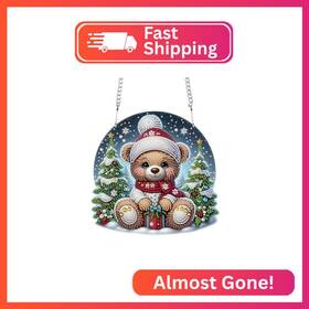 Dj1027 Aiyuanzsh Christmas Diamond Painting Hanging Ornament Kit 5d Diy Crystal Art Pend