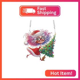 Dj1030 Aiyuanzsh Christmas Diamond Art Pendant Kit 5d Diy Hanging Painting For Adults S