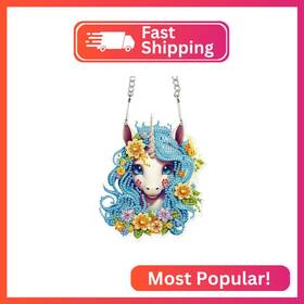 Hgj149 Aiyuanzsh Animal Diy Acrylic Diamond Art Painting Pendant Kits Special Shaped Rh