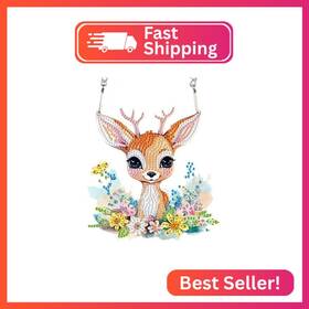 Hgj234 Aiyuanzsh Animal Sika Deer Diamond Art Painting Hanging Pendant Kit Diy H