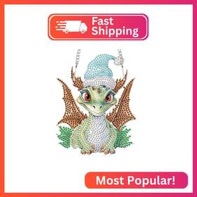 Tep017 Aiyuanzsh 5d Diamond Painting Hanging Pendant For Adults Christmas Dragon Diamo
