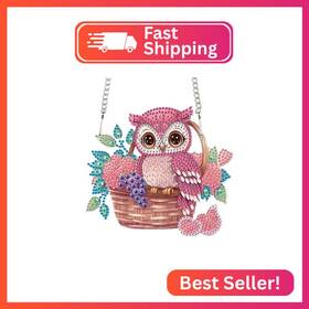 Tep074 Aiyuanzsh Animal Diamond Painting Kits Hanging Pendant Beautiful Owl Art Hangin