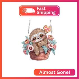 Tep078 Aiyuanzsh Diamond Painting Hanging Pendant Kit - Animal Sloth 5d Paintin
