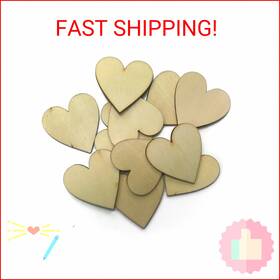 43216-44444 All In One Natural Unfinished Cutout Shape Wooden Hearts For Diy Home Decoration