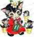 An741 Mother Retro Decals Flower Waterslide Kitten Shabby Vintage Watering