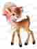 An786 Waterslide Decals Vintage Shabby Retro Nursery Baby Deer Wearing Bonnet