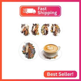 Bdl019 Antor 4 Pcs Diamond Painting Coasters Kit Diy 5d Art For Adult