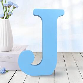 Aocean-bl11 Aocean 6 Inch Blue Wood Letters Unfinished For Wall Decor