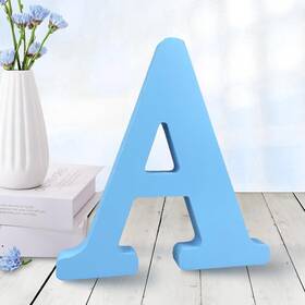 Aocean-bl2 Aocean 6 Inch Blue Wood Letters Unfinished For Wall Decor