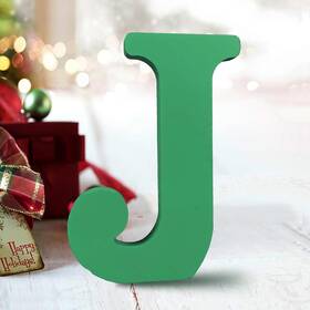 Aocean-gl11 Aocean 6 Inch Green Wood Letters Unfinished For Wall Decor