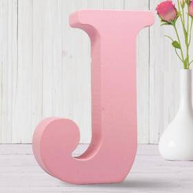 Aocean-pw11 Aocean 8 Inch Pink Wood Letters Unfinished For Wall Decor