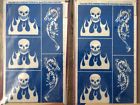 Armour 2 New Sets Rub N Etch Glass Etching Stencil Sheet S Skulls Flame Dragon 085593205049