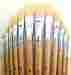 Art141 Ga Chungking Flat Bristle Brushes 12pcs Size 2 4 6 8 10 12 14 16 18 20 22 24