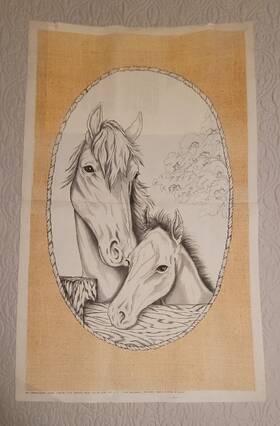 0538 Artex Vintage #0538 Kentucky Pride Horse And Colt Head Picture To Paint