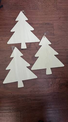 Artminds 191518445534 New Christmas Diy 3 Wood Trees To Paint