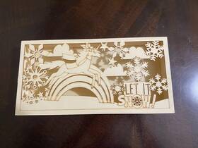 642815 Artminds New Pre-lit Wood Decor Diy Inch Let It Snow Unicorn Rainbow Christmas Crafts