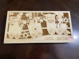 642822 Artminds New Pre-lit Wood Decor Diy Merry Christmas Train Santa Penguin Snowman Crafts