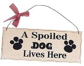 Haths-sh7-129 Attraction Design Wood Dog Sign Decor Lover Hanging Pet For Home