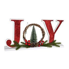 Attraction Design Llc 787996548197 Christmas Wood Joy Sign For Home Decor Decorative Wooden Cutout Word