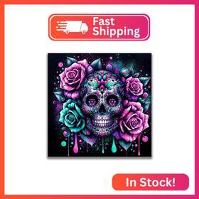 Mz0676 Benjenes Diamond Art Kits For Adults Sugar Skull Painting Adul