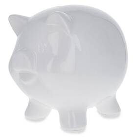 Dc-12 Bestpysanky Unpainted White Ceramic Piggy Bank Diy Craft 5.75 Inches