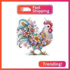 S036 Bowetile Chicken Hanging Diamond Art Painting Kits For Adults 5d Special Shape