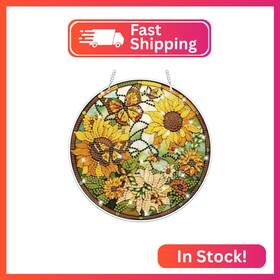 S039 Bowetile Sunflower Diamond Art Hanging Kits For Adults 5d Special Shape