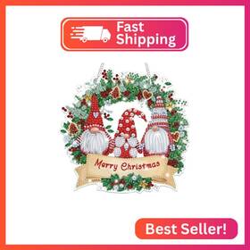 S068 Bowetile Christmas Wreath Hanging Diamond Art Painting Kits For Adults 5d Speci