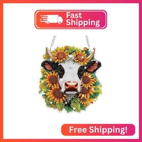 S131 Bowetile Hanging Diamond Art Cow Kits For Adults 5d Special Shape Paint