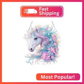S538 Bowetile Horse Diamond Art Hanging Kits For Adults 5d Special Shape Pai
