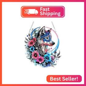 S540 Bowetile Wolf Diamond Art Hanging Kits For Adults 5d Special Shape Pain