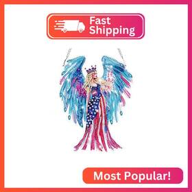 S546 Bowetile Independence Day Fairy 5d Diamond Art Hanging Kits For Adults 4th Of J
