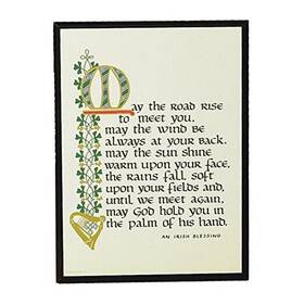 56597u Brand Abbey Ca Gift May The Road Rise Plaque 5.63 X 7.63 Inch - Black