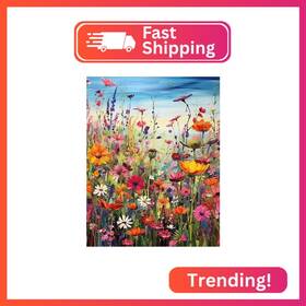 Jk556-a Bygfhlyw Diamond Art Painting Kits For Adults Sea Of Flowers 5d Paintin