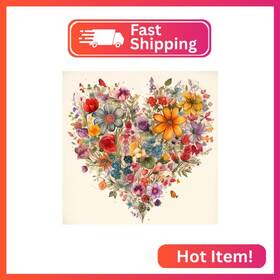 Jk948 Bygfhlyw 5d Diamond Painting Kits For Adults Heart Flower Art