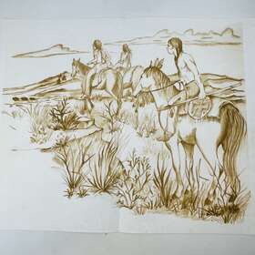 P604 Cameo On The Hunt #p604 Tri-chem Chart Picture To Paint 1984 Vintage