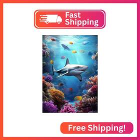 Wx11991 Ceovr Shark Diamond Art Kits For Adults Ocean Life Painting Dots Diy Ge