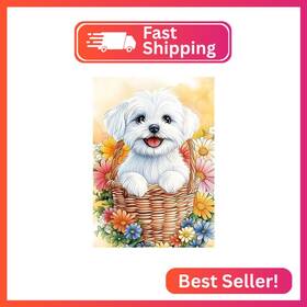 Wx9877 Ceovr Dog Diamond Art Kits For Adults Maltese 5d Diy Full Drill Pai