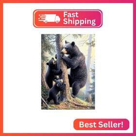Wx9887 Ceovr Bear Diamond Art Kits For Adults Family 5d Diy Full Drill Pa