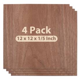 Plywood-4-wood-230626fa Certbuy 4 Pack Walnut Plywood Sheets For Crafts 1/5 Inch Unfinished Wood