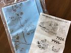7925 Cherry Tablecloth Chem Ready Paint 1985 Embroider Tri Blue Blossoms