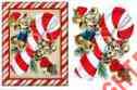 Chr209c Cane Decals Shabby Vintage Framed Bears Christmas Candy Waterslide