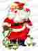 Chr260 Waterslide Decals Vintage Shabby Christmas Santa Claus Jingle Bells