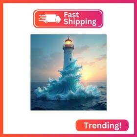 Jk886 Chwglfgg 5d Diamond Art Kits For Adults Beginners Lighthouse Sea Painti
