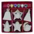 51907359852 Ck111313 Bestpysanky 4 Set Of 6 Unpainted Blank White Figurines Paint Your Own Reindeer Bell Ch