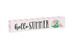 Collins Painting 840368194191 Summery Wooden Watermelon Block Sign - Wood Hello Summer