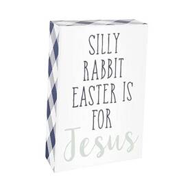 Sw-1228 Collins Painting Silly Rabbit Easter Is For Jesusft Funny Wood Box Sign
